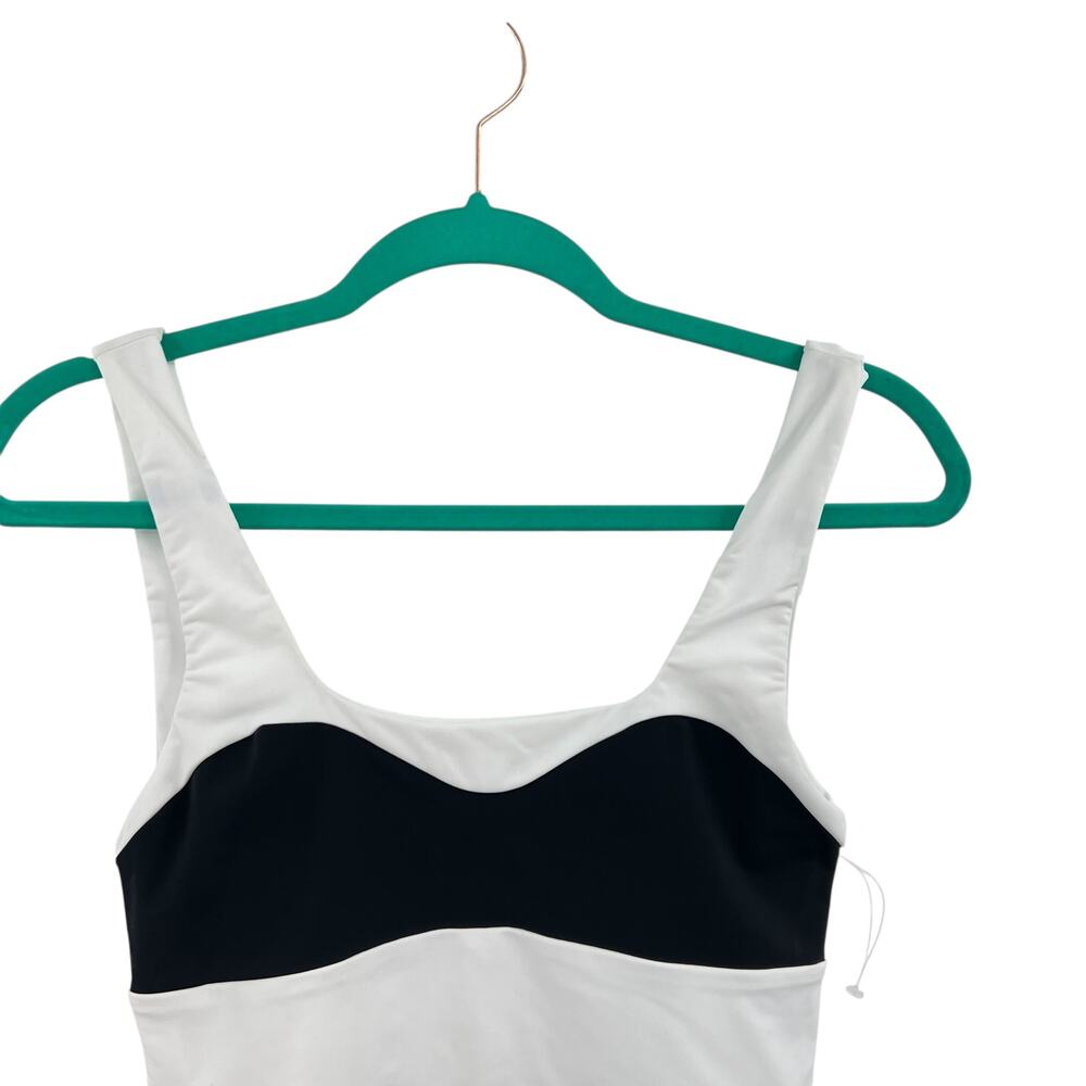 Mara Hoffman Idalia One Piece Swimsuit Colorblock Black White Size Small - Picture 4 of 13